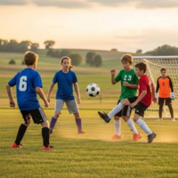 Kids on the field with MOER